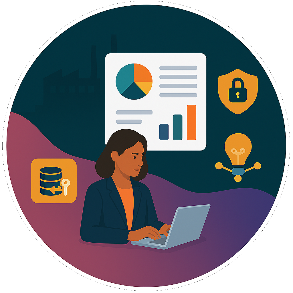 Industry professionals analyzing shared research data