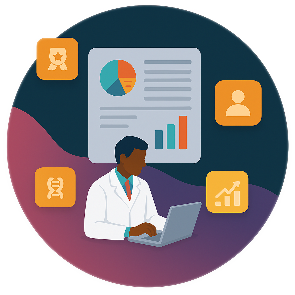 Admin working on managing data